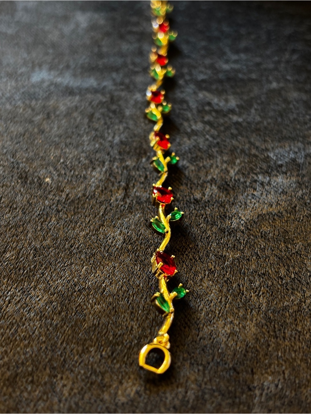 1.4mm Yellow Gold Rose-Inspired CZ Bracelet 8 in. - Picture 8 of 9
